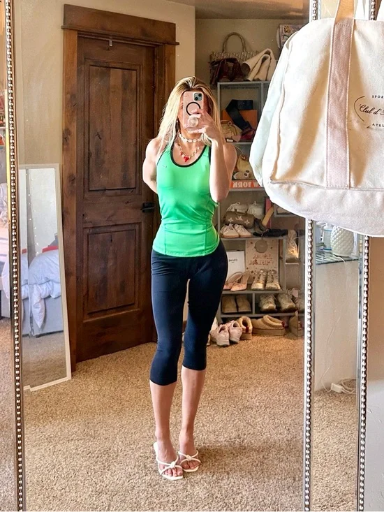 Nike Vintage Y2K Retro Sportswear Green Tennis Prep Sporty Athleisure Tank Top - Picture 1 of 9